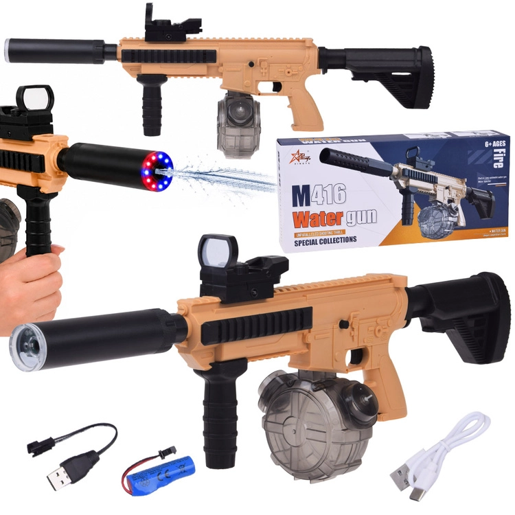 Elektrická vodní puška M416 s LED osvětlením