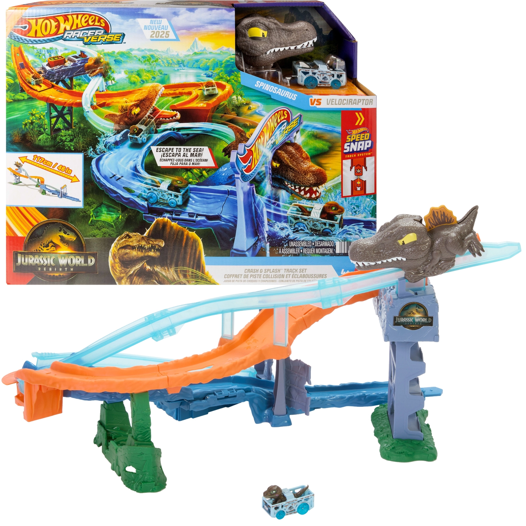 Hot Wheels RacerVerse Jurassic World Mořská dinosauří honička