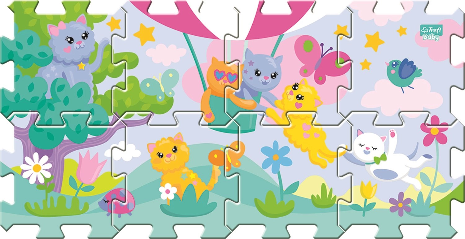 Trefl Pěnové puzzle Rozverná koťata 8 ks