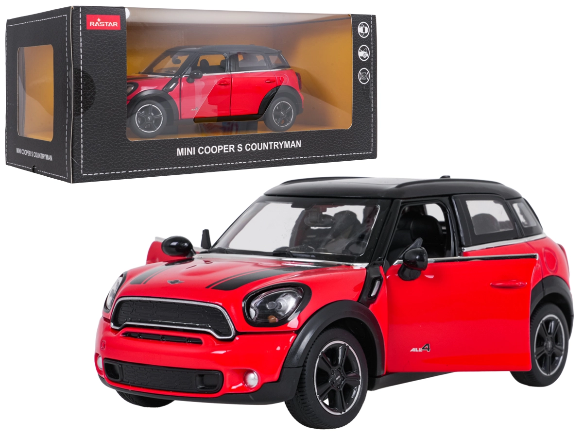 Kovové autíčko Rastar Mini Countryman 1:24 červené - 1 kus