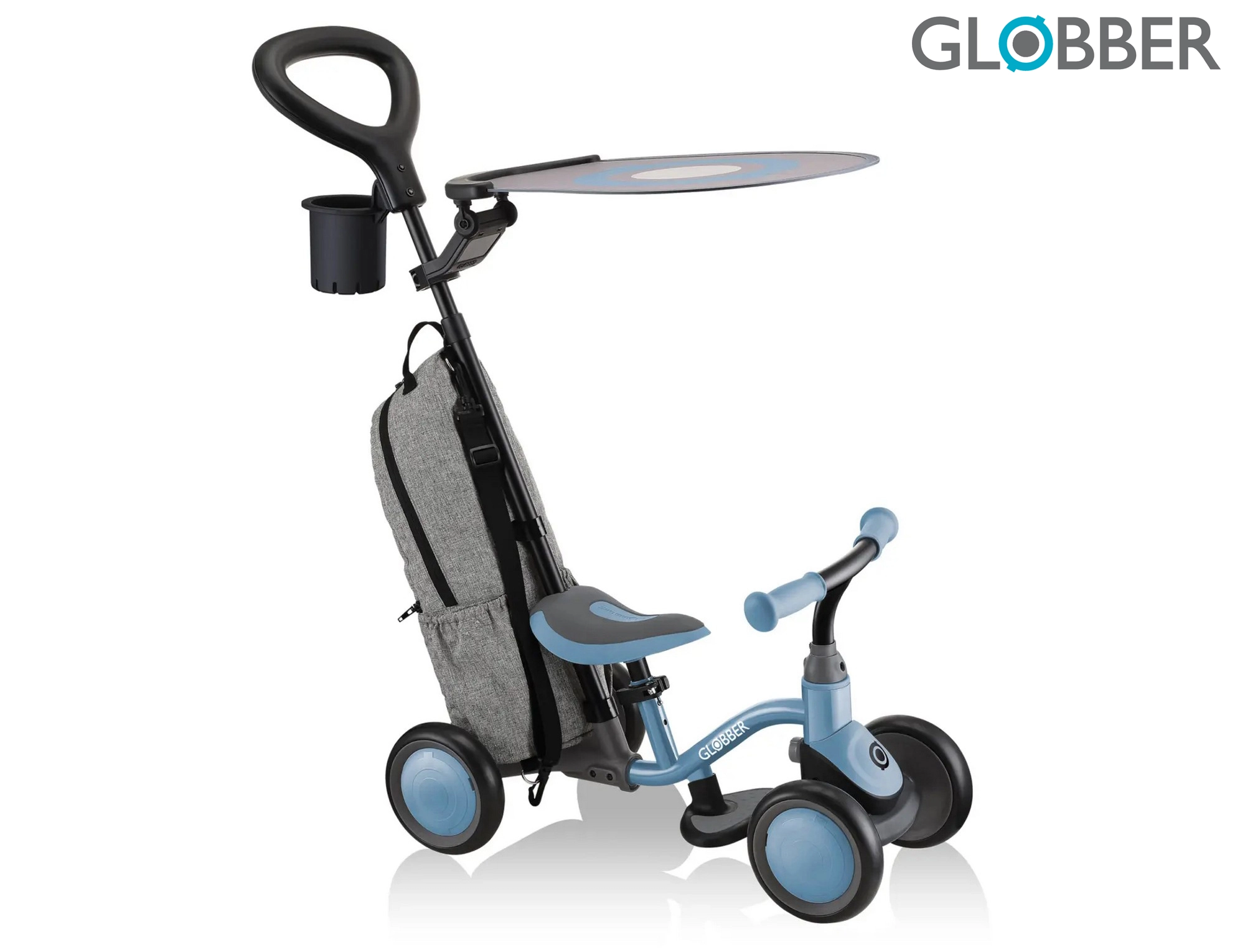 Levně Globber odrážedlo 3v1 Deluxe Learning Bike – ash blue