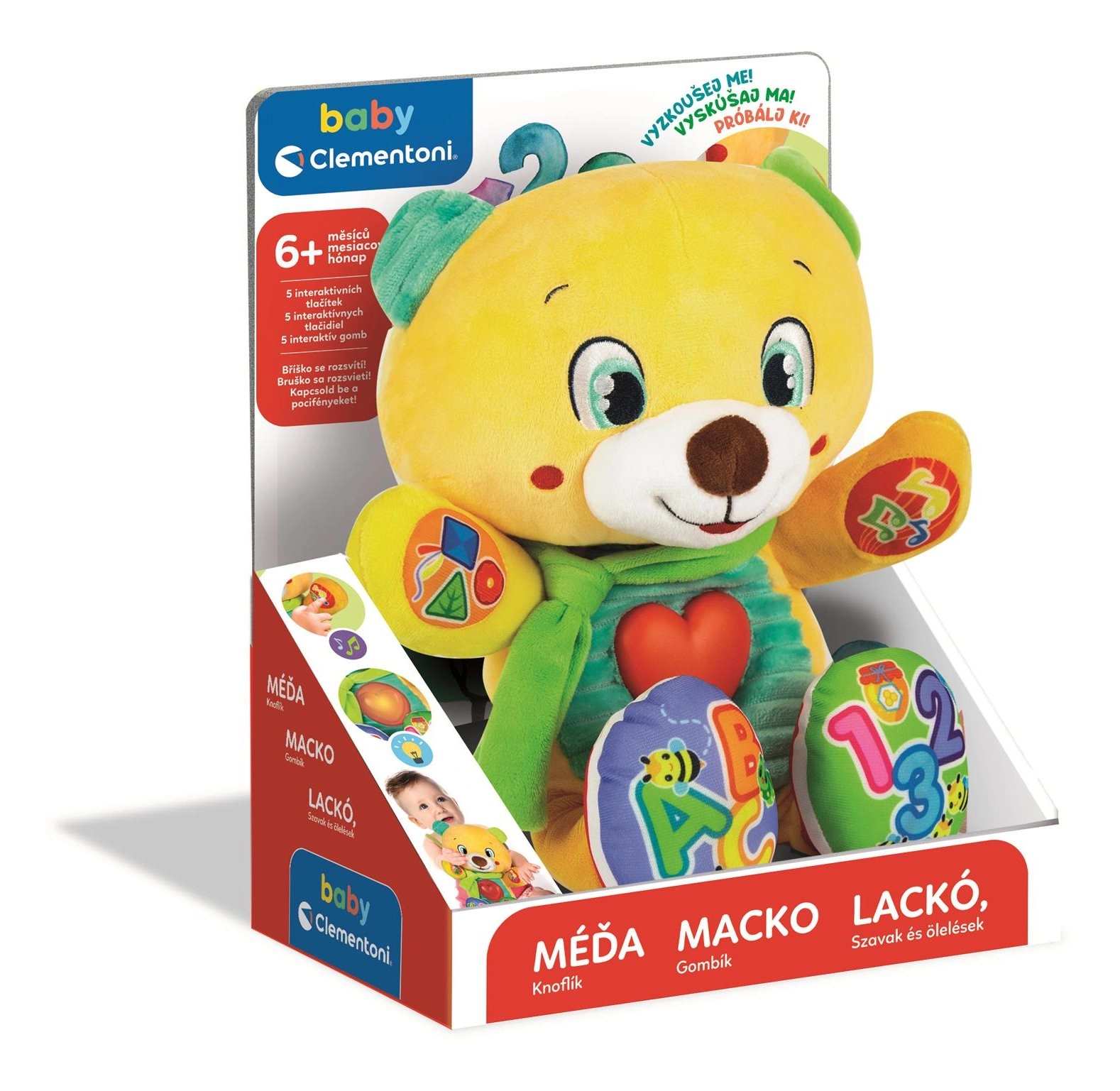 Levně Interaktivní plyšový medvídek Knoflík BABY CLEMENTONI CZ/SK/HU