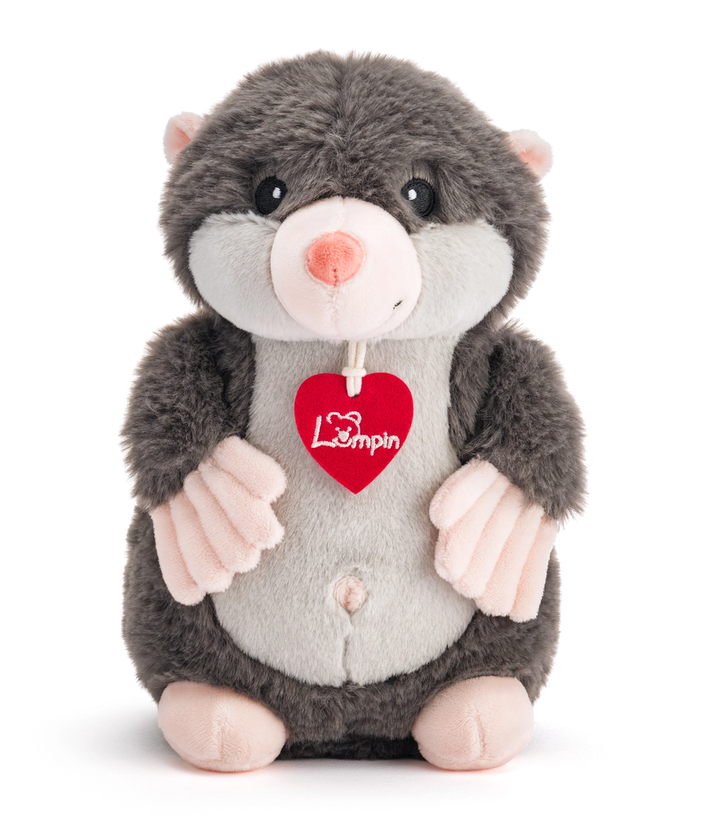 Plyšový krtek Pecin 25 cm – šedý