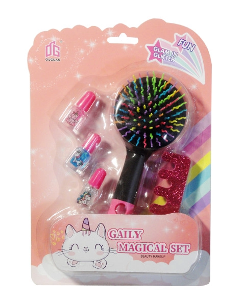 Dívčí sada krásy s třpytivými laky na nehty