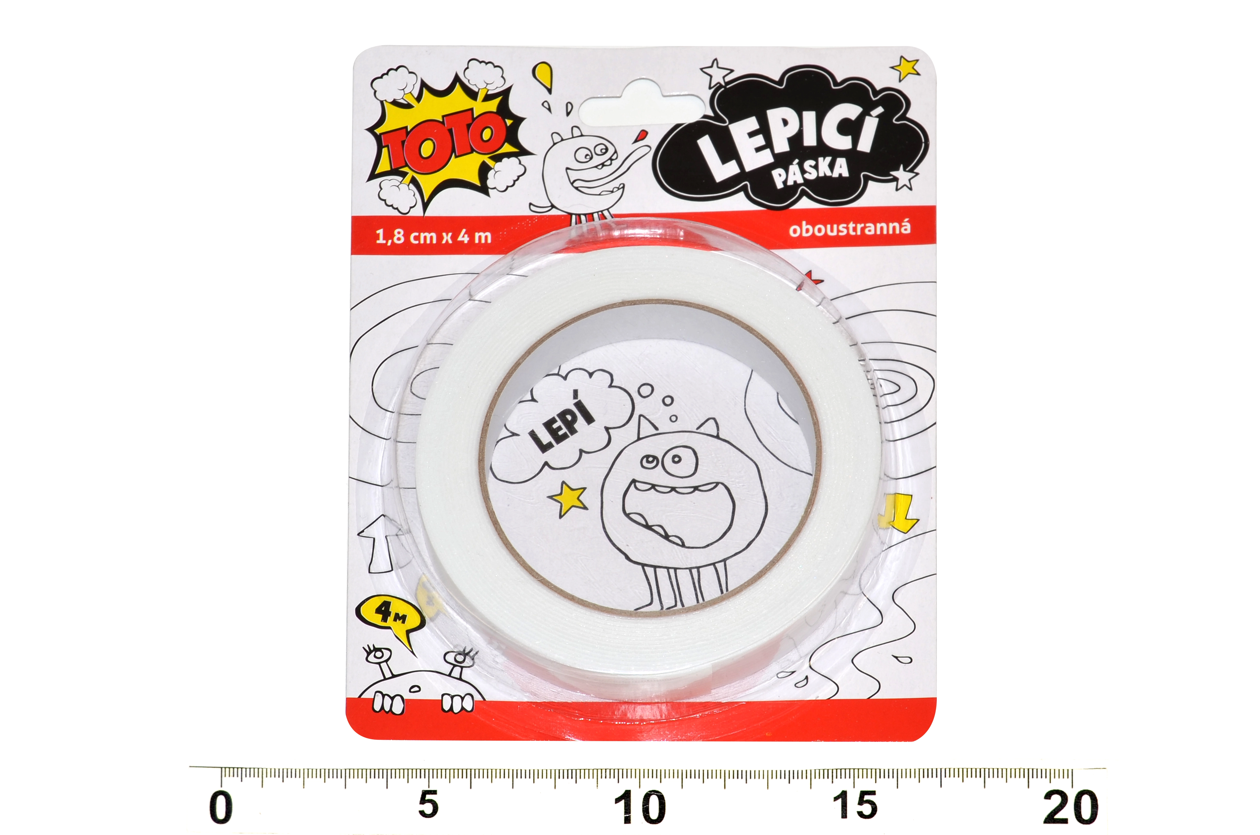 Levně TOTO Lepící páska 18mm x 4m oboustranná
