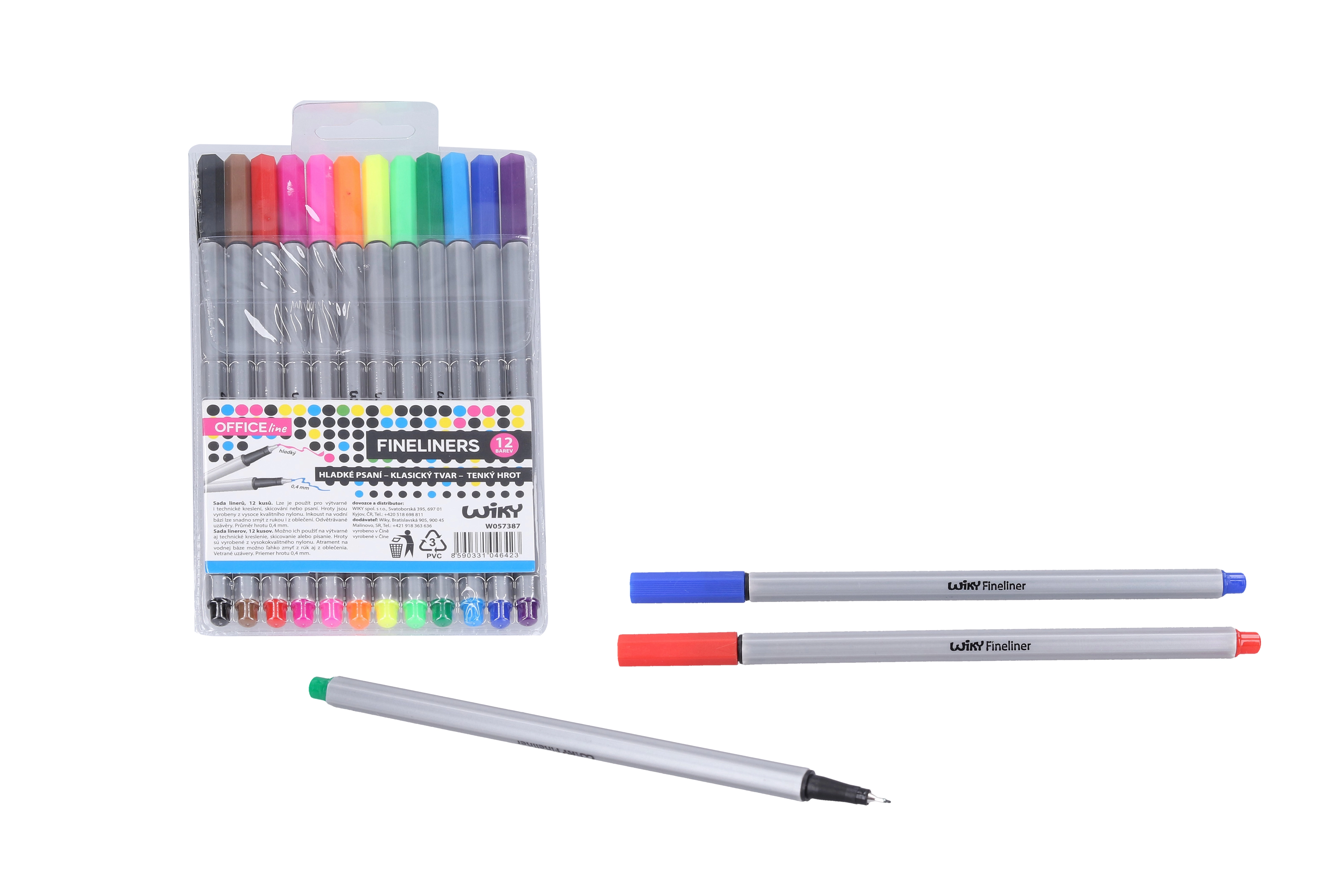 Fineliner popisovač 0,4 mm (12 ks)