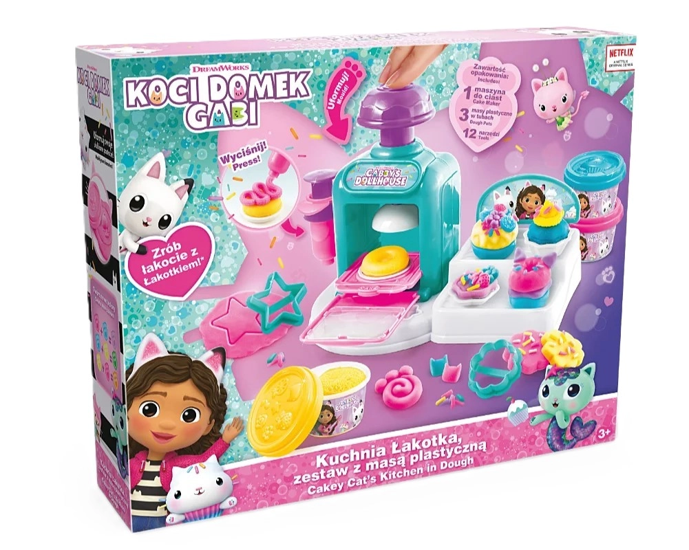 Kuchyňka na sladkosti GABBY’S DOLLHOUSE – kreativní sada s plastelínou