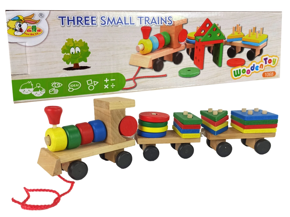 Lean Toys vláček s kostkami 2 odnímatelné vozy