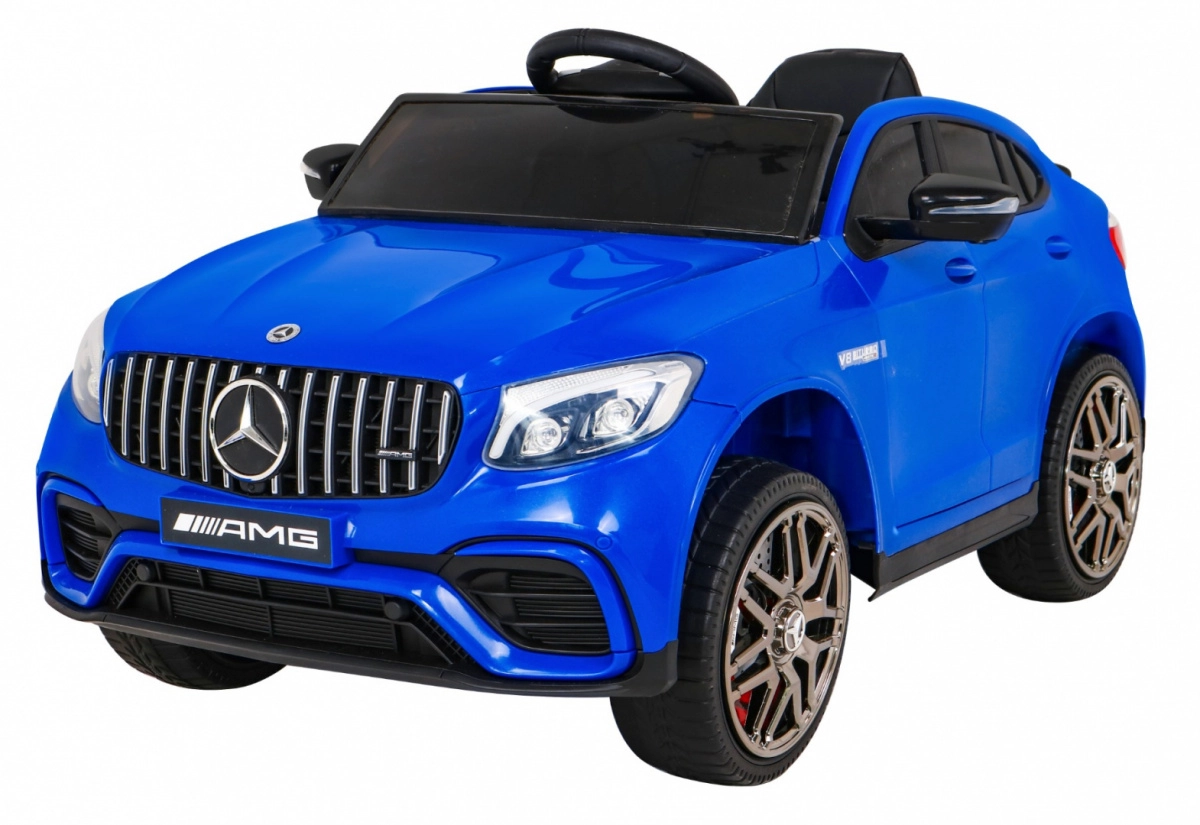 Levně Dětské elektrické auto MERCEDES-AMG GLC 63 S 4x4 s dálkovým ovládáním – modré