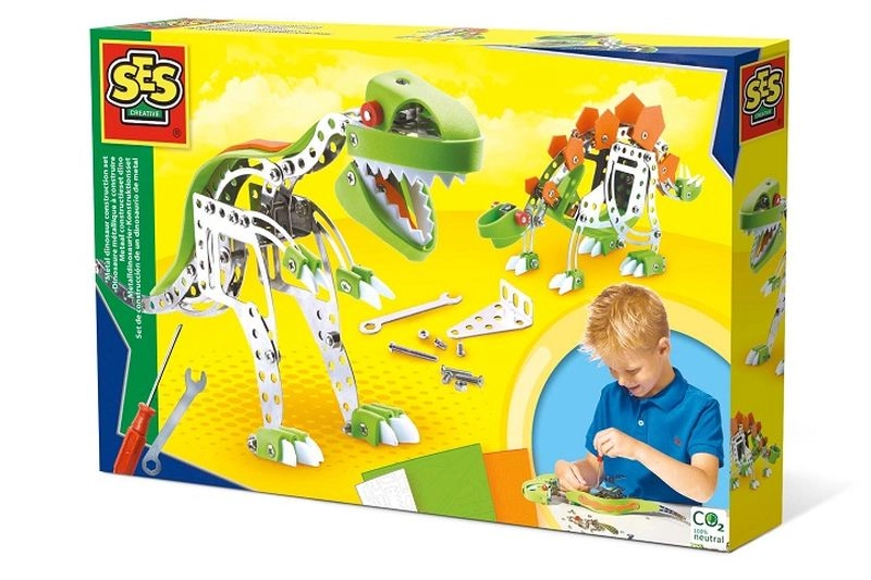 SES Creative kovová stavebnice dinosauři