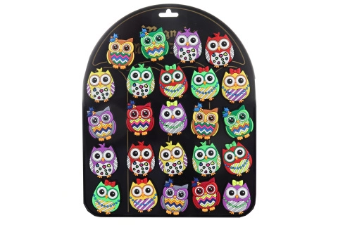 Magnety sovičky, sada 24 ks