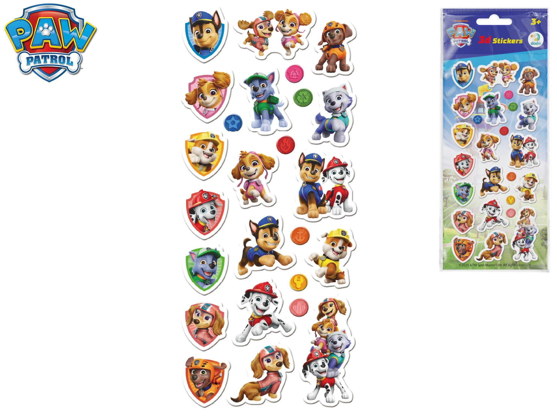 Sada 3D samolepek Paw Patrol