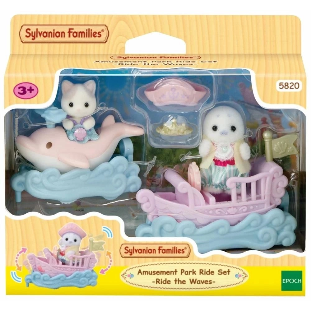 Sylvanian Families - Mořská vozítka a baby figurky v zábavném parku