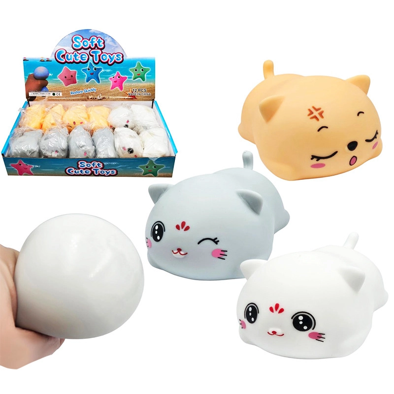 Stlačitelná kočička antistresová hračka 8 cm