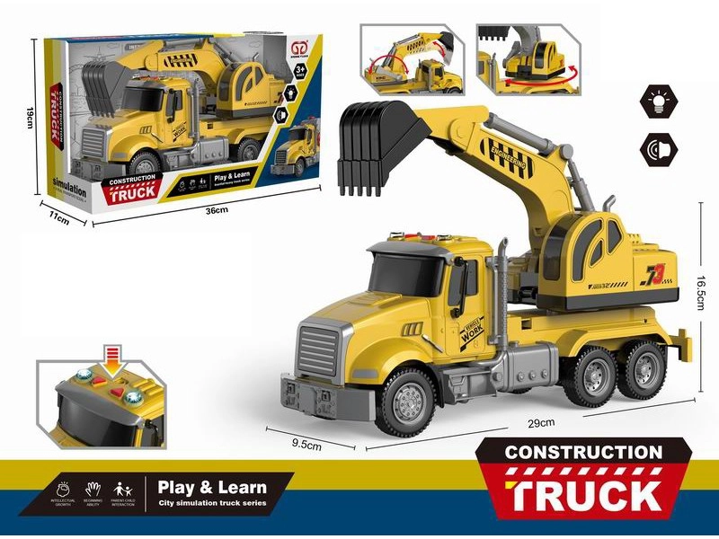 nákladní auto s efekty světla a zvuku – bagr