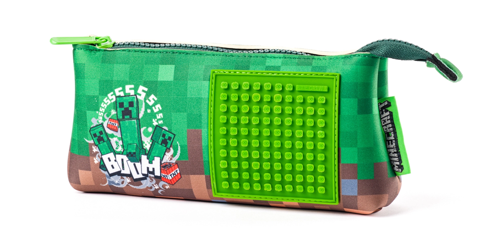 Pixie Crew Minecraft velké pouzdro zeleno-hnědé