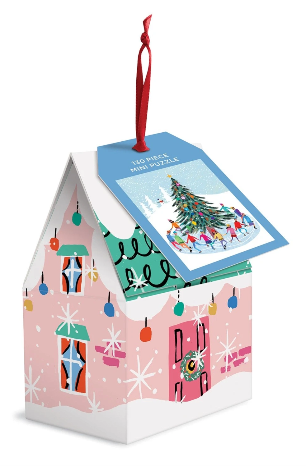 GALISON Puzzle Bruslení kolem vánočního stromu 130 dílků