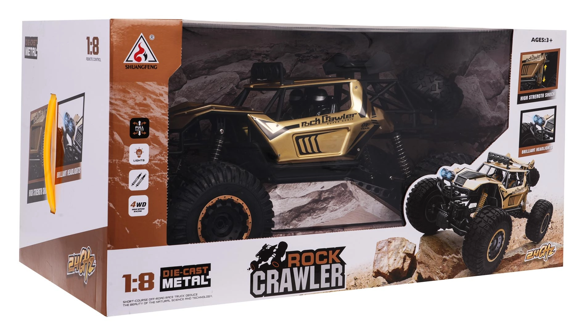 Zlatý off-road RC model 1:8
