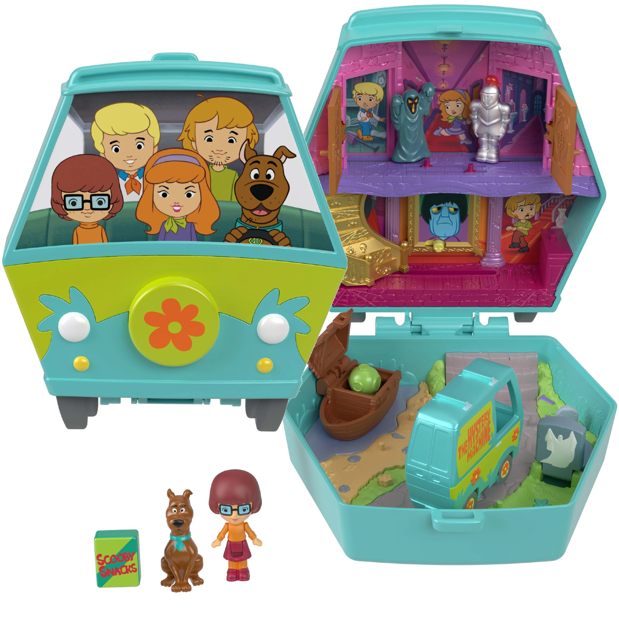 Polly Pocket kompaktní herní set SCOOBY-DOO s figurkami a doplňky