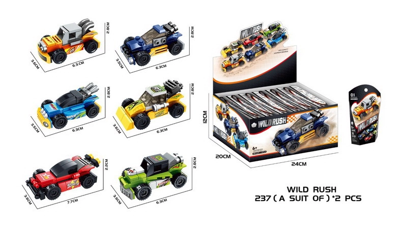 Stavebnice závodní auto 6,3 cm