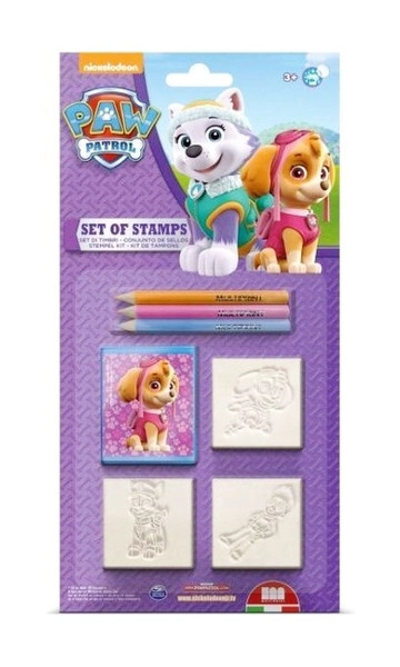 Levně Multiprint Paw Patrol razítka pro dívky – sada 3 ks
