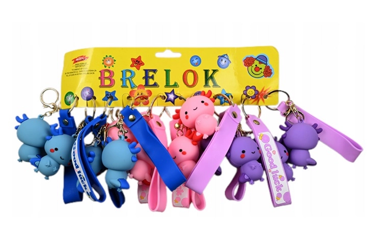 Brelok axolotl – přívěsek na klíče