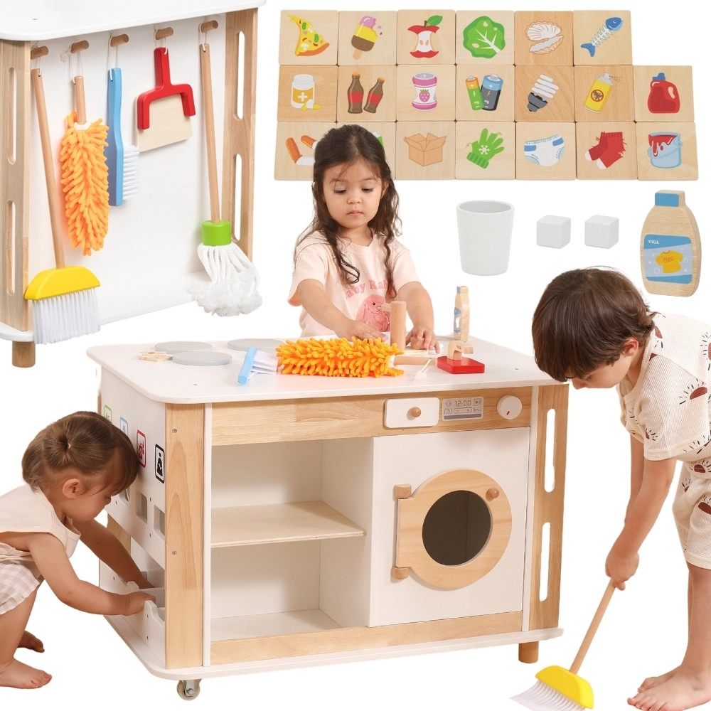 Dřevěné domácí centrum 3v1 s příslušenstvím Viga