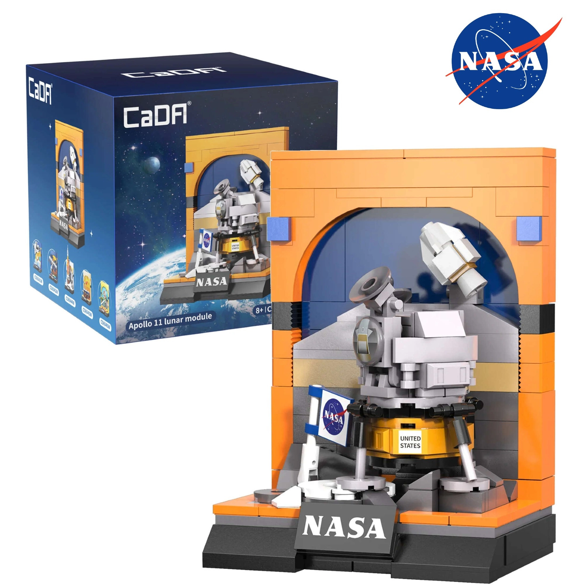 Konstrukční stavebnice CaDA NASA – lunární modul APOLLO 11, 206 dílků