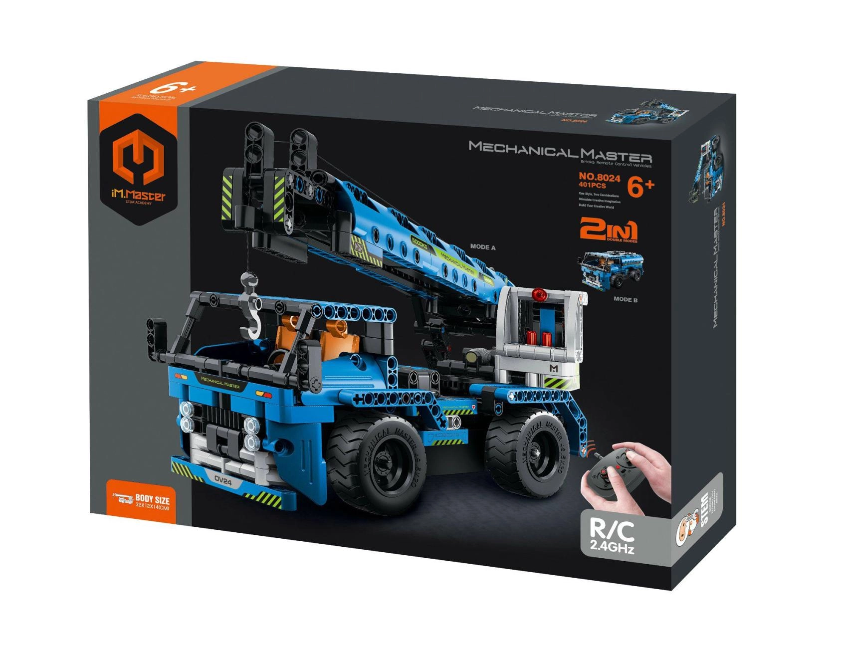 Stavebnice im.master rc nákladní auto 2v1, 401 dílků