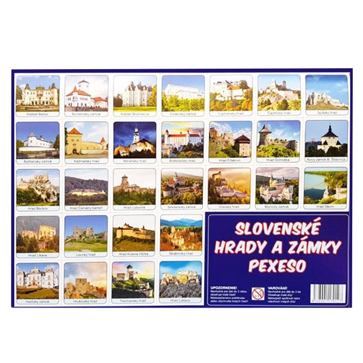 Pexeso hrady a zámky Slovenska