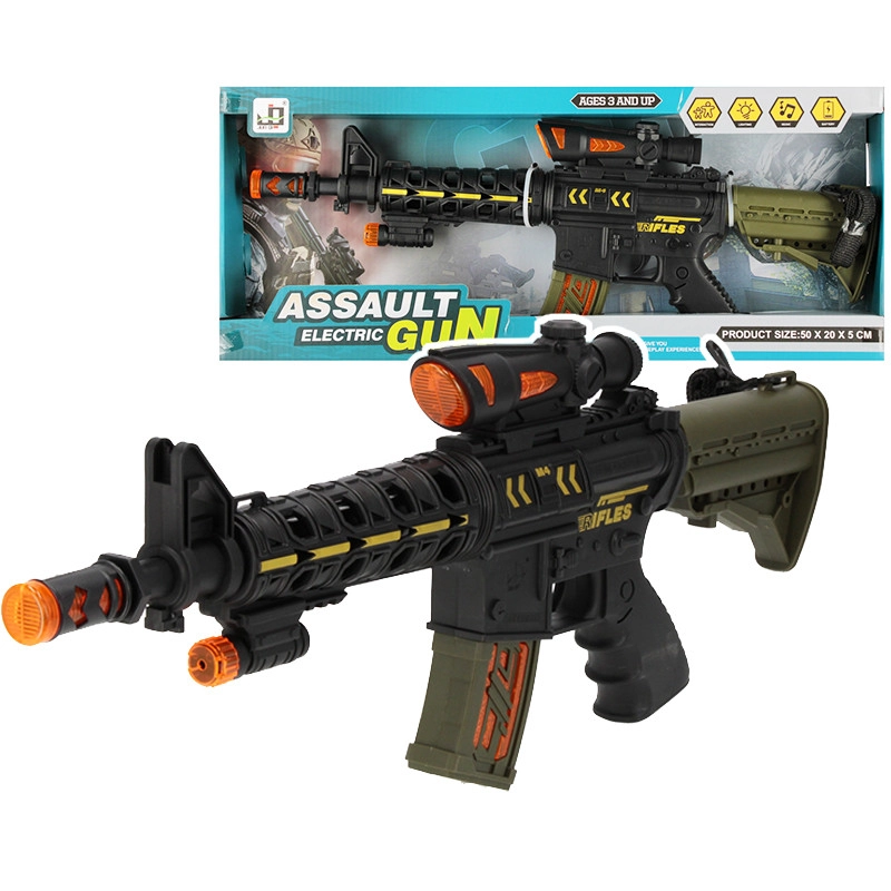 Puška se světelnými a zvukovými efekty pro děti