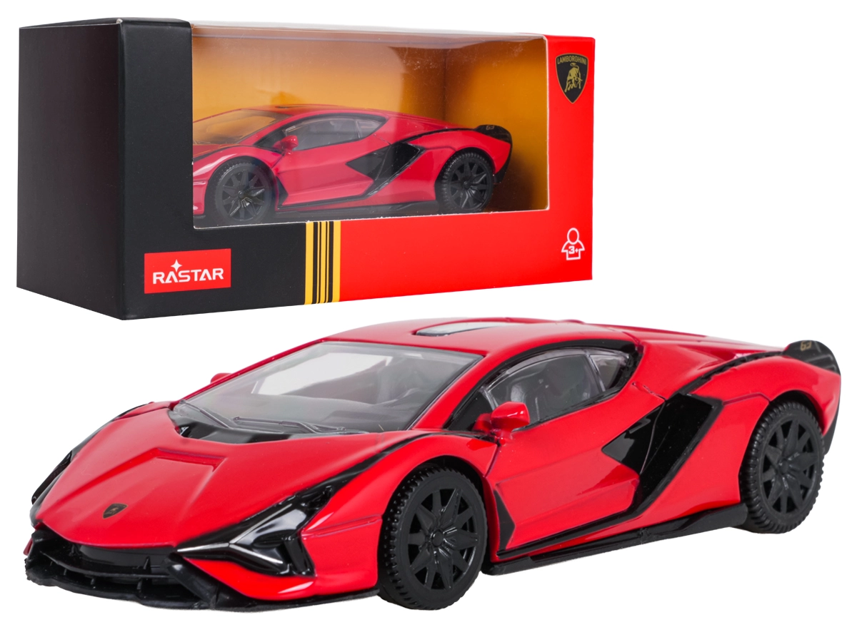 Kovové autíčko Lamborghini Sián 1:43 Rastar červené - 1 kus