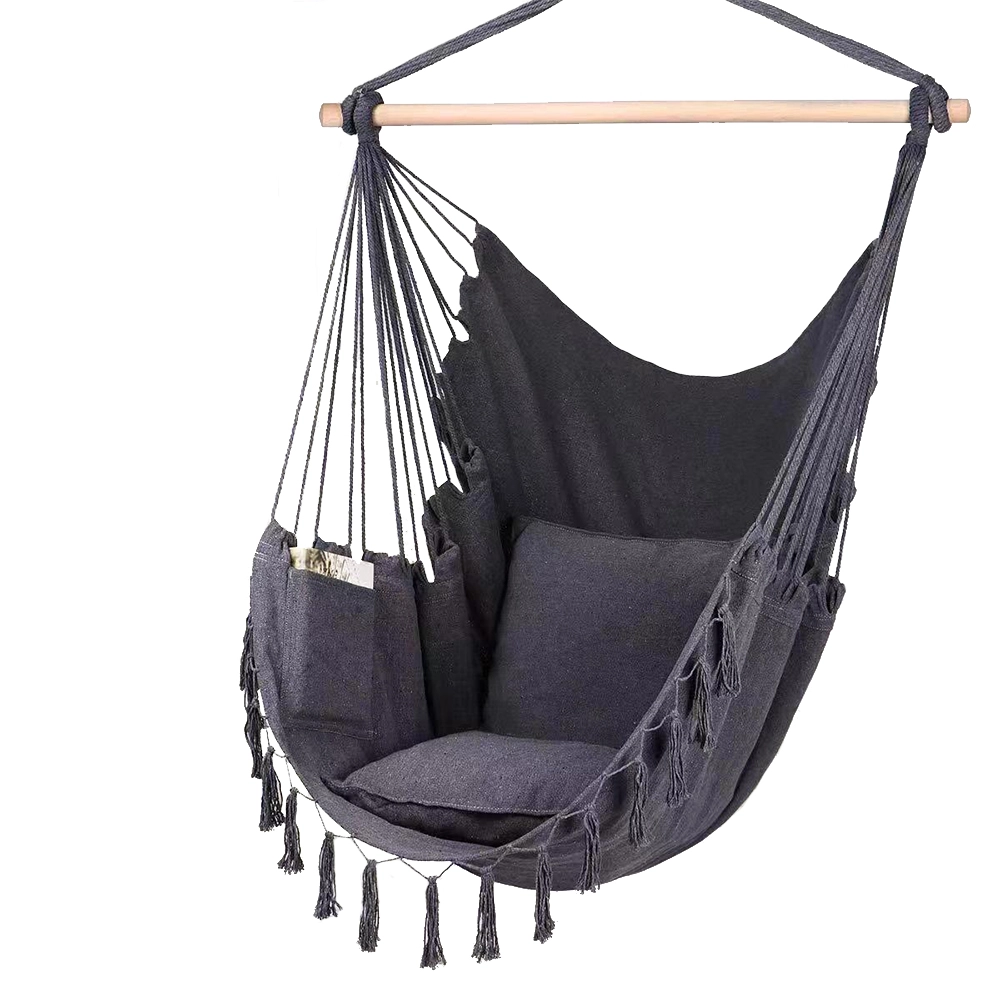 Závěsné brazilské křeslo LUA, černé