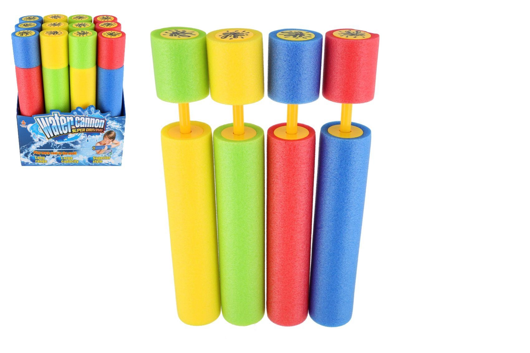 Pěnové vodní dělo 40 cm – 4 barvy (12 ks v boxu)