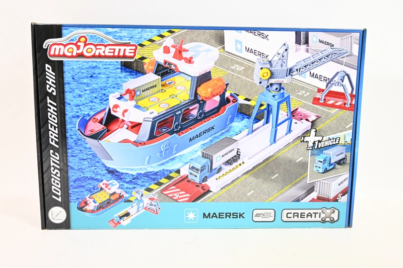 Majorette Maersk přístavní sada s lodí, jeřábem a kamionem