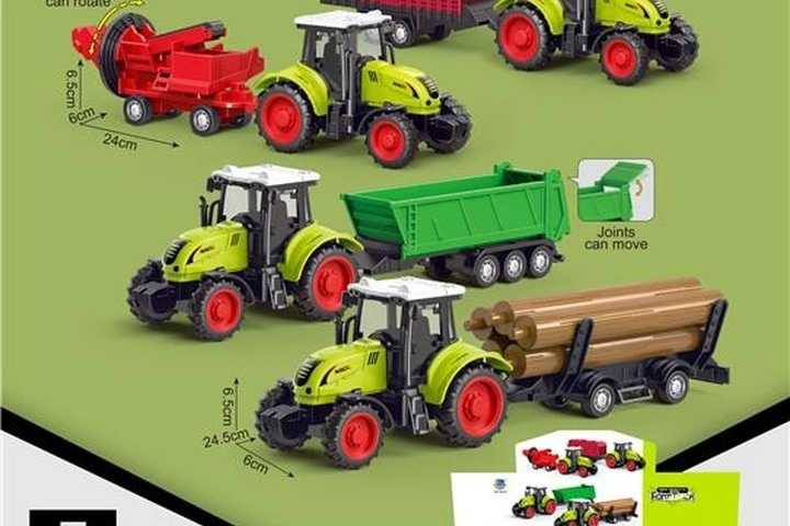 Dětský traktor se zemědělským strojem Maxell