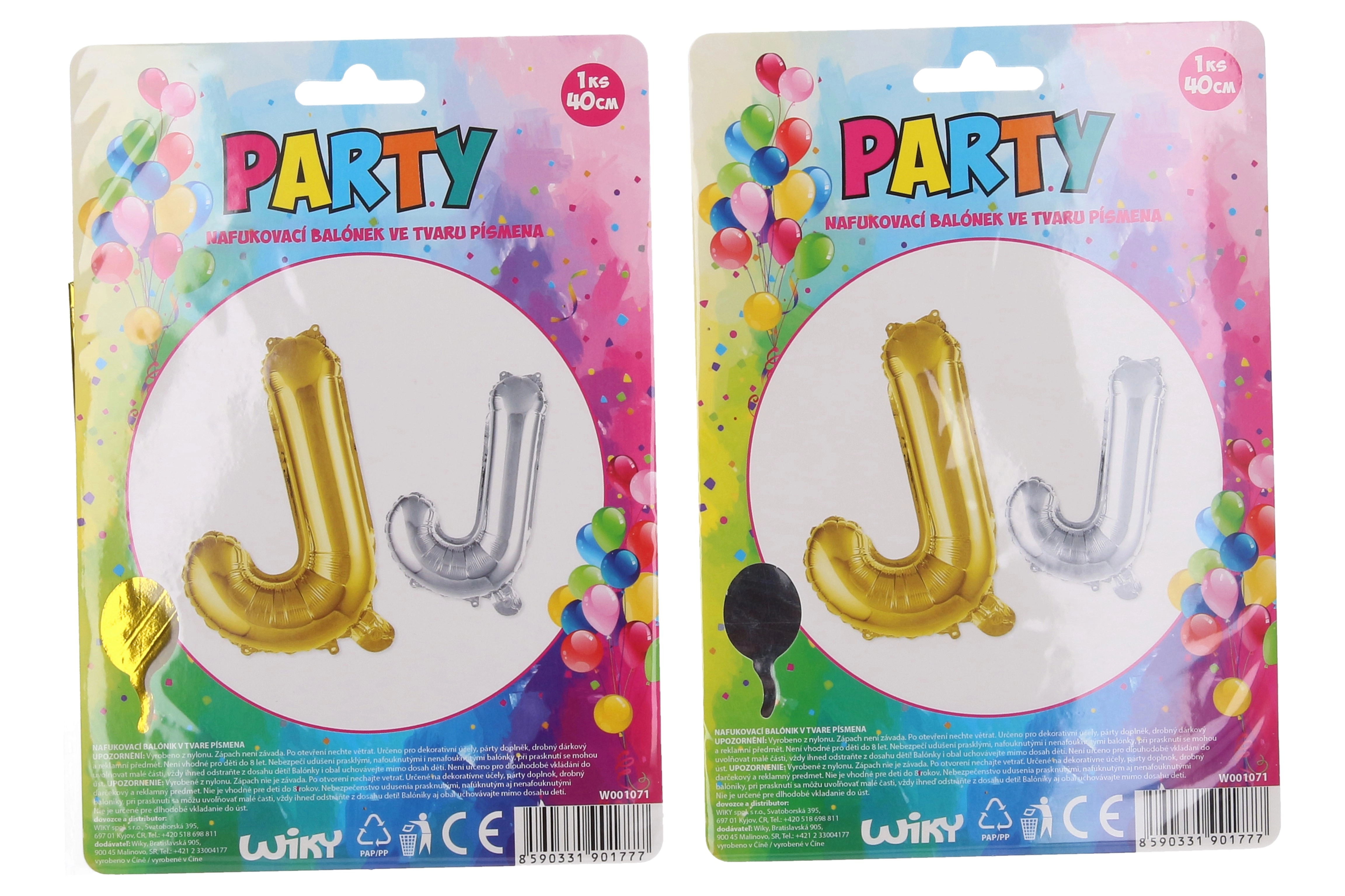Wiky Balónek nafukovací písmeno J