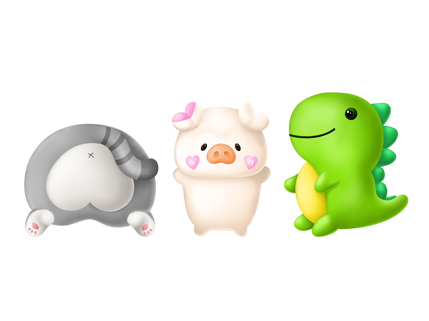 Gifty 3D squeeze samolepky – mix roztomilých motivů