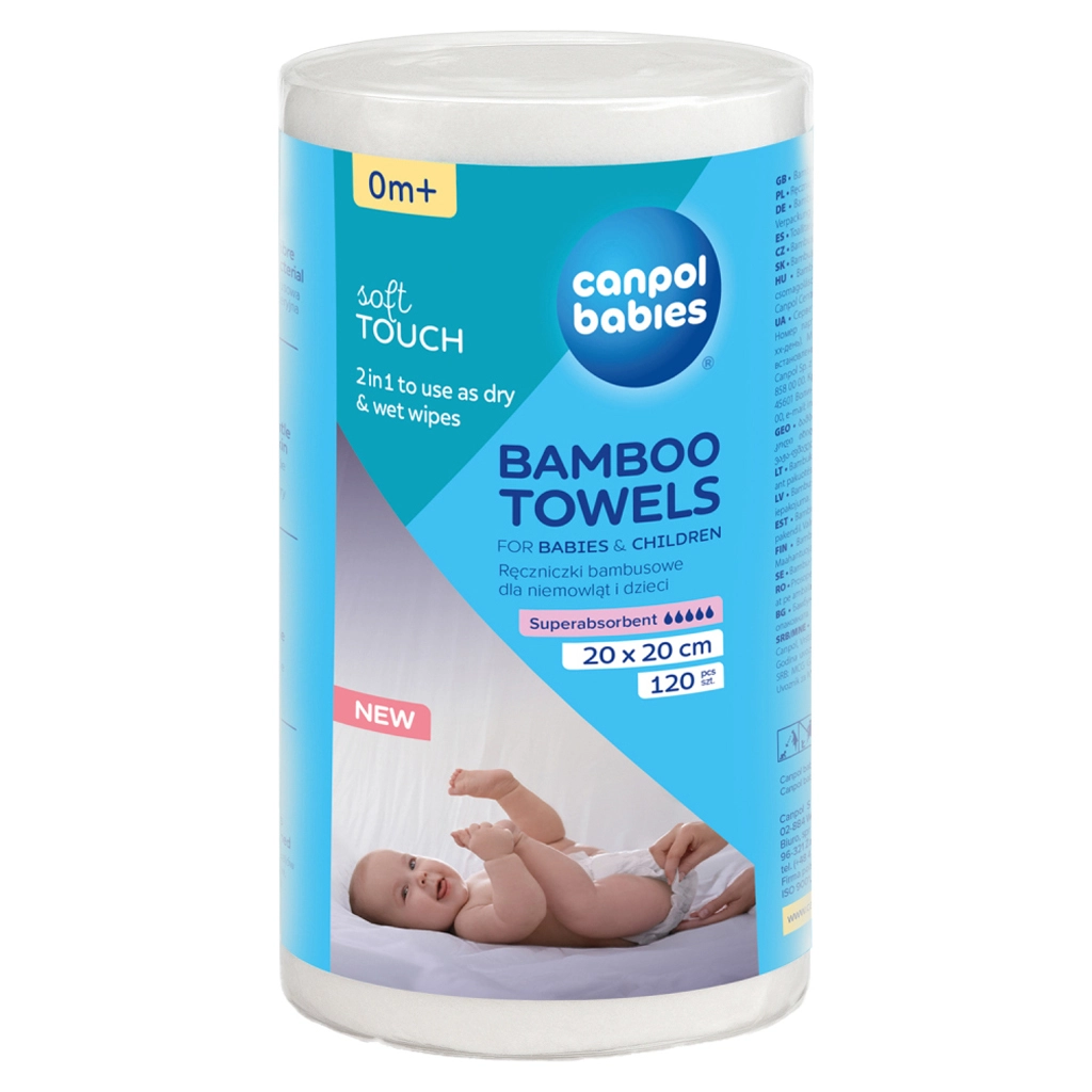Levně Canpol Babies jednorázové bambusové ručníky v roli 120 ks