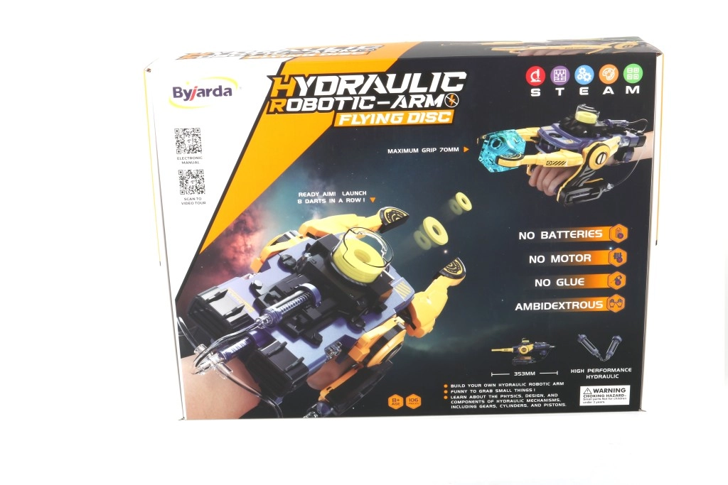 Hydraulické robotické rameno – vzdělávací stavebnice 106 dílů
