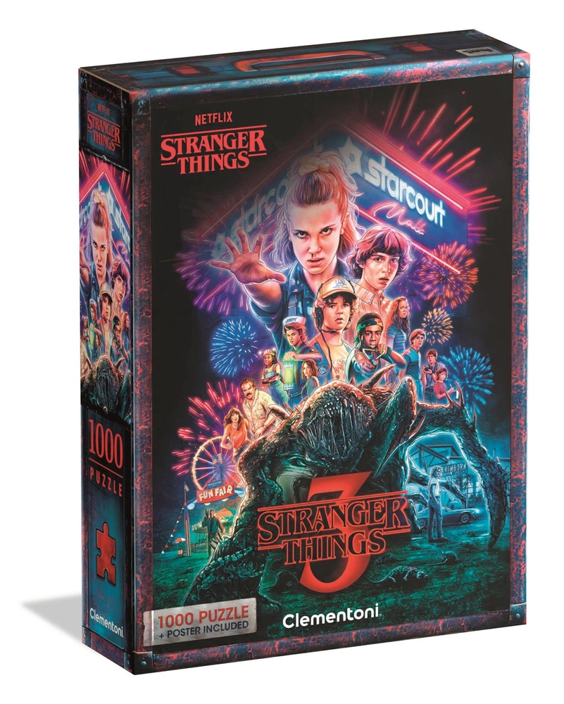 Puzzle 1000 STRANGER THINGS 3 plakát – Netflix, Clementoni