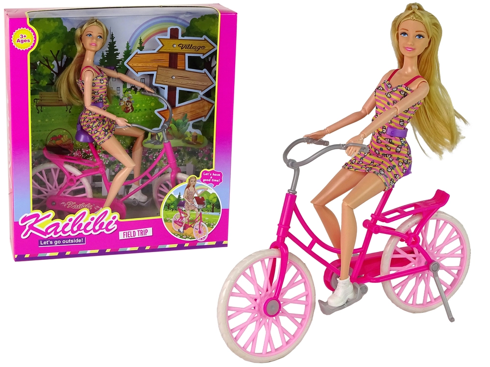 Lean Toys Panenka na růžovém kole