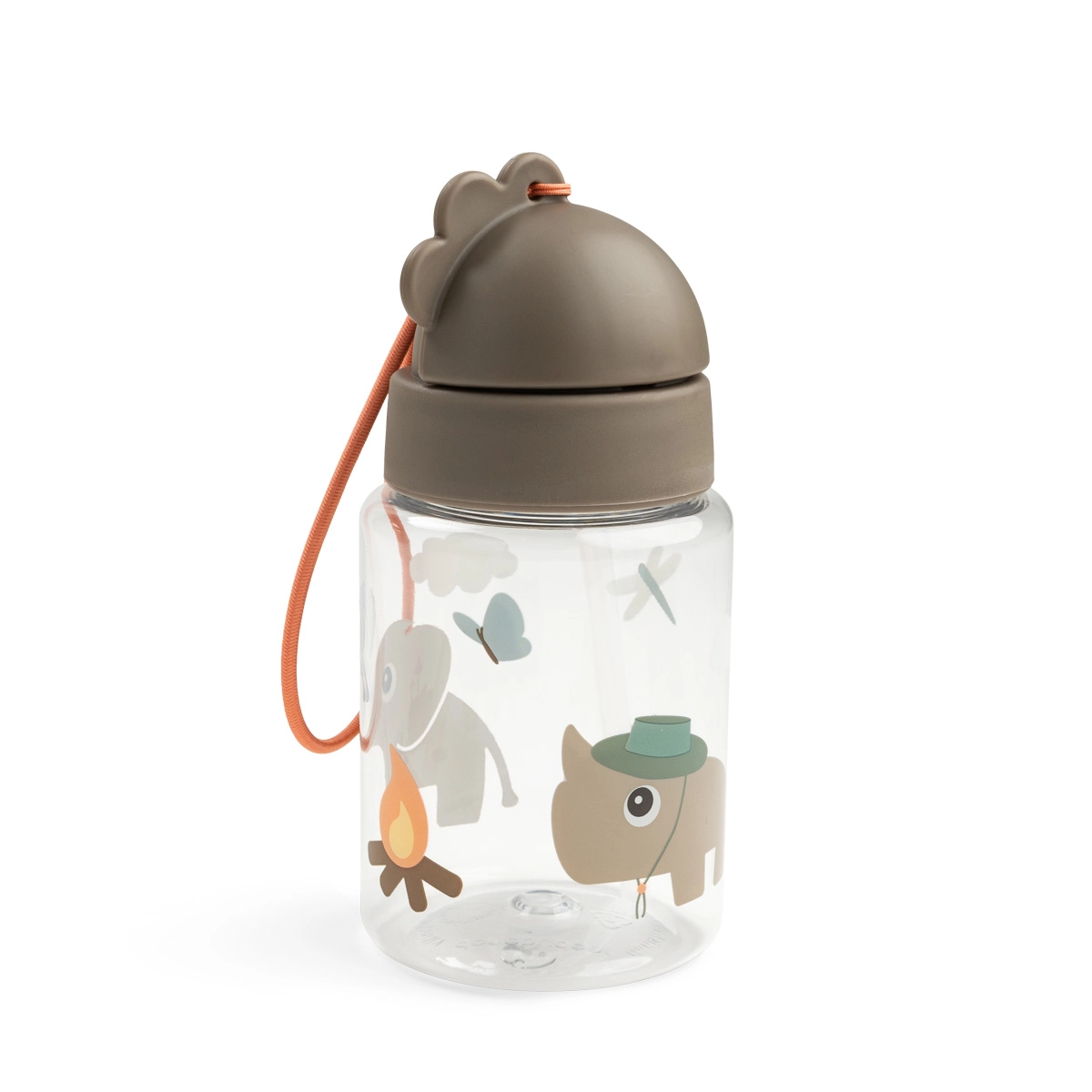 Done by Deer láhev s brčkem Tiny trails písková 280 ml