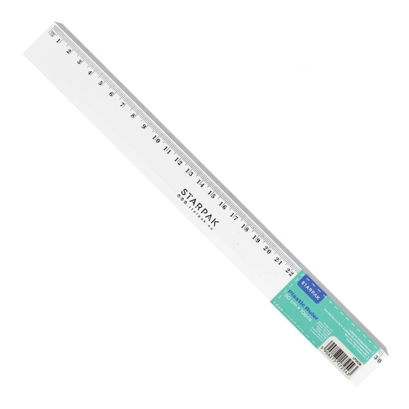 Průhledné plastové pravítko 30 cm Starpak - 1 kus