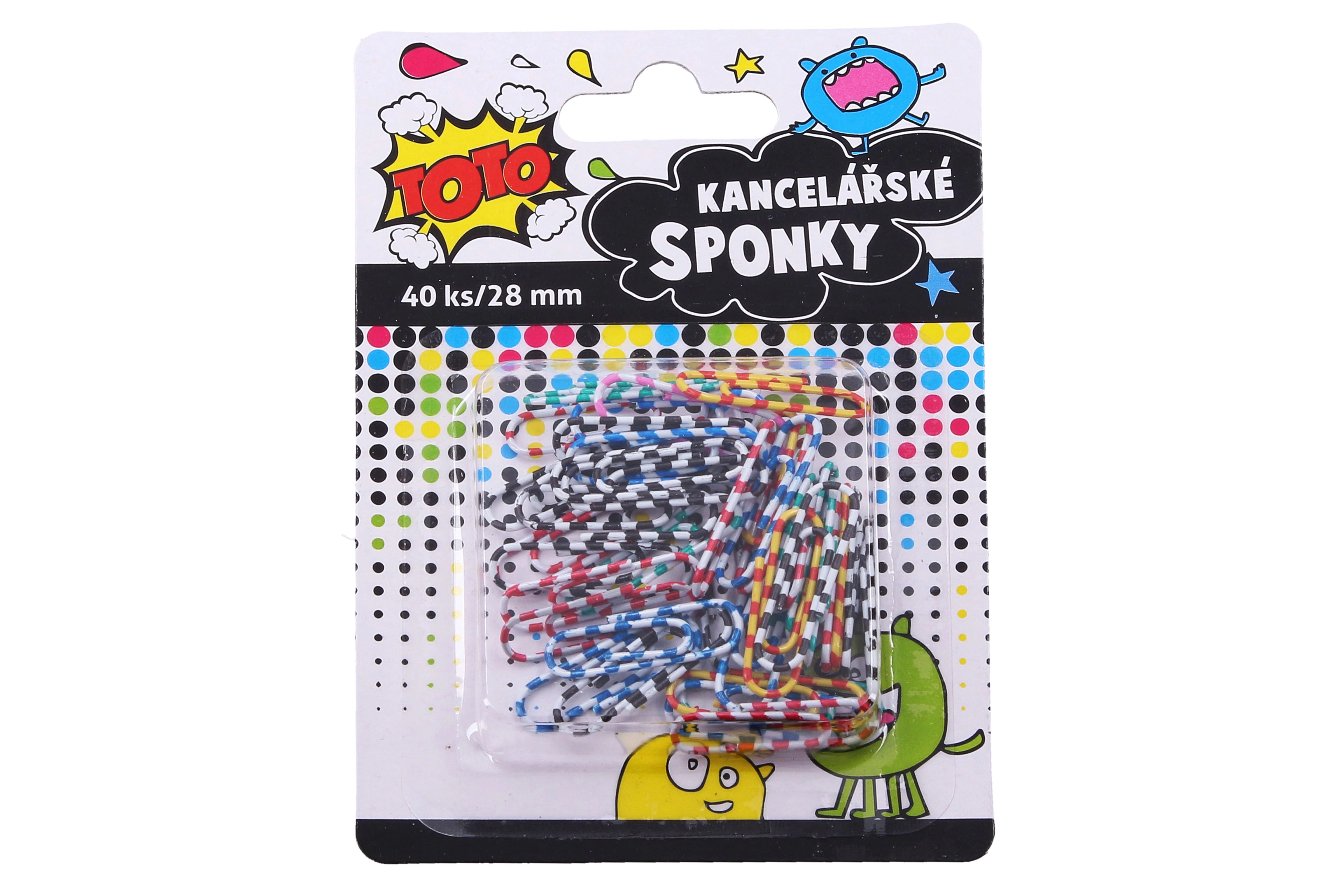 Levně TOTO Sponka kancelářská pruhovaná 40 ks 28 mm