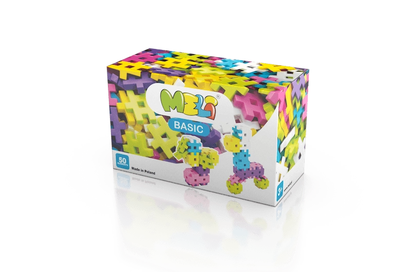 Stavebnice meli basic pink 50 dílků