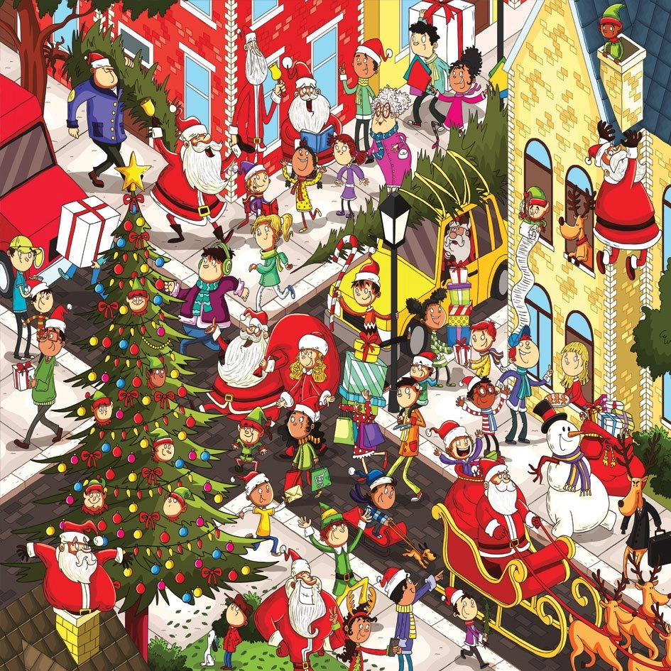 YAZZ puzzle vánoční ulice 1023 dílků