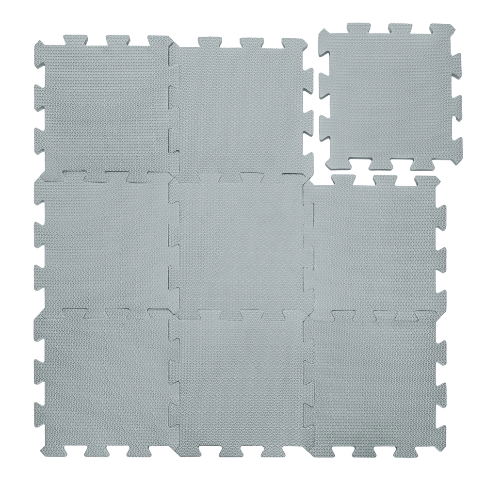 Pěnová podložka puzzle Zopa 30 × 30 cm, 9 ks, světle šedá