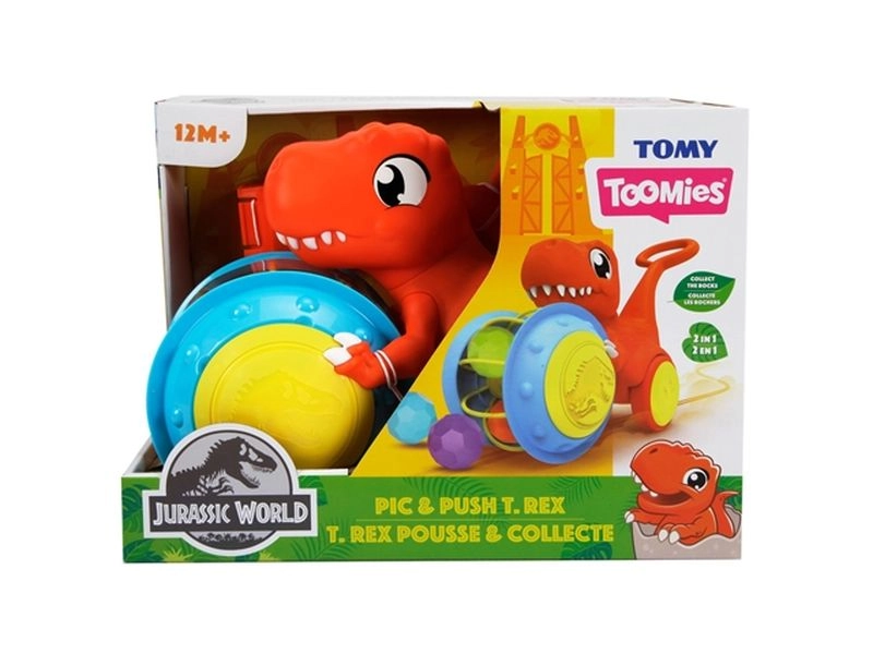 TOMY Toomies t-rex pchací sběrač míčků