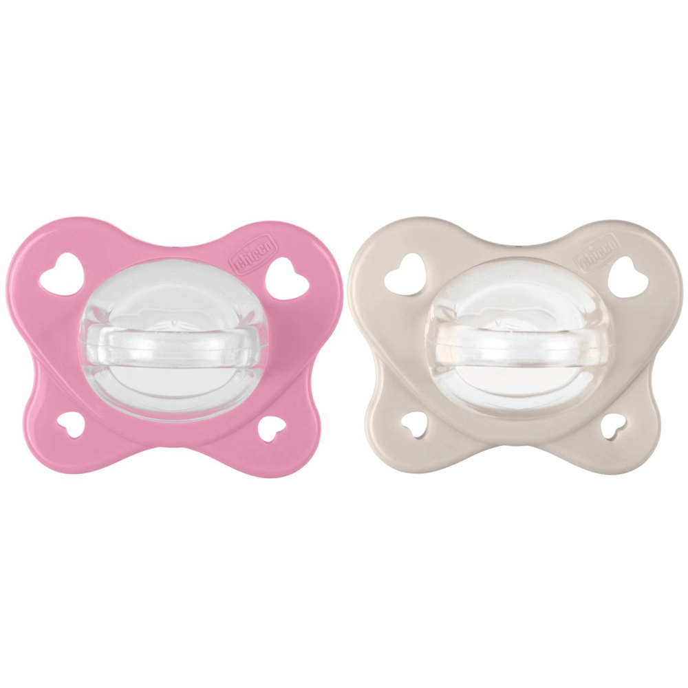 Chicco PhysioForma Dual Soft dudlíky růžové 6–16 m, 2 ks